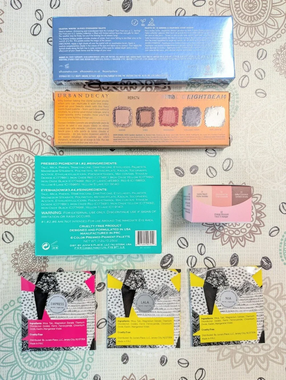 Big Eyeshadow Bundle - Elf, Urban Decay, Juvia's Place, Kaja Beauty